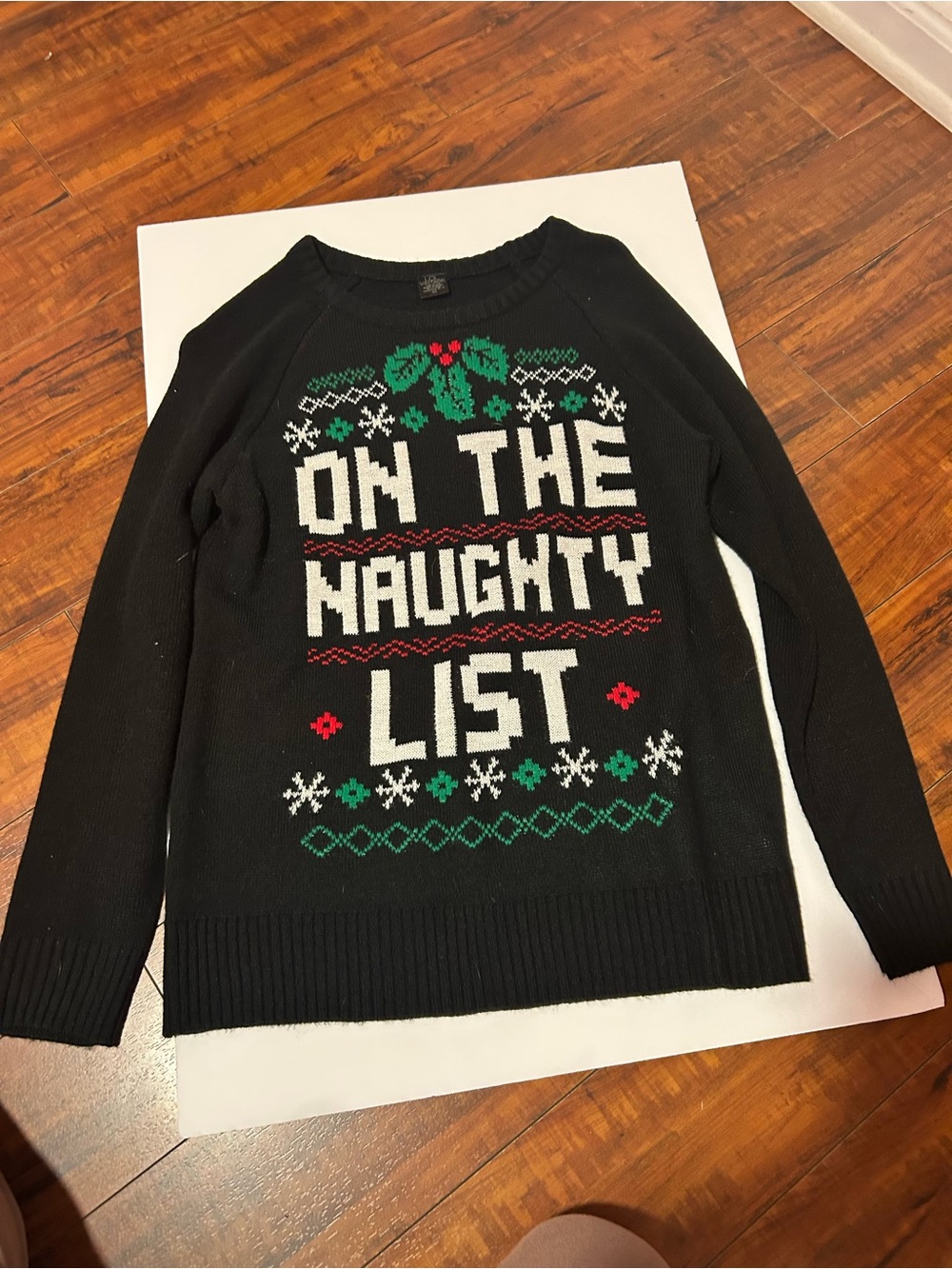 Black Holiday 'On The Naughty List' Sweater